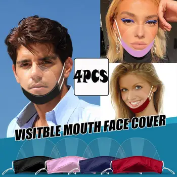 4/6szt mini-tarcza maski do prania i wielokrotnego użytku wygodne Lady przezroczysty wizualny usta-муфель dla kobiet Modne maski