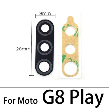 50szt nowa tylna tylna kamera szklana pokrywa obiektywu z naklejką do Motorola Moto E4 G4 G5 G5 G6 G7 Play Plus G8 Power Lite X4