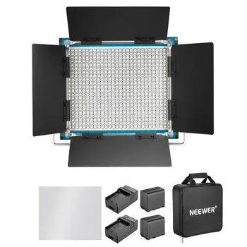 Neewer Dimmable Bi-color LED Video Light with Battery and Charger Lighting Kit for Camera Photo Studio YouTube Video Shooting