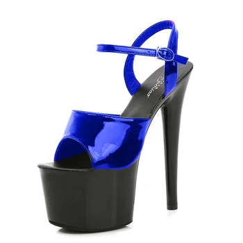 Buty dla kobiet 2020 letnie sandały na wysokim obcasie platforma na cienkim obcasie 17-20 cm mieszane kolory Sexy wodoodporne buty ślubne na striptiz