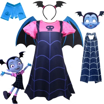 Kostiumy dla dzieci wampiry dla dzieci przerażające kostiumy wampirów sukienki dla dziewczynek kostiumy na Halloween dla imprez dla dzieci skoczek lato plisowana kostiumy dla dziewczynek