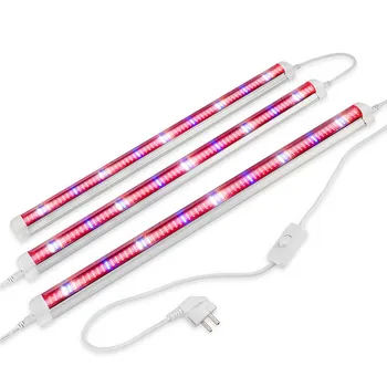 3pcs Full Spectrum LED Grow Light 0.6 m 0.9 m 1.2 m T8 Tube Plant Phytolamp Indoor Veg Seed Growing Lamp with Connection Cable Plug