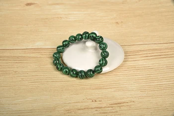 Wybierz rozmiar 11 mm Malachit-kamień bransoletki diy syntezę szlachetny charakter projektowanie biżuterii