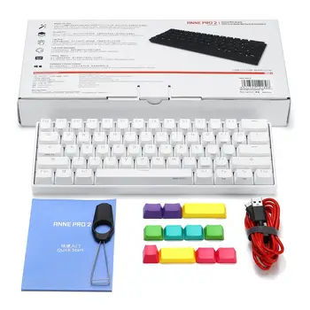 ANNE Pro2 Red Blue Brown Switch Gaming Keyboard Mini Portable Wireless bluetooth 60% klawiatura mechaniczna wymienny kabel