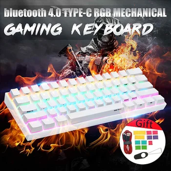 ANNE Pro2 Red Blue Brown Switch Gaming Keyboard Mini Portable Wireless bluetooth 60% klawiatura mechaniczna wymienny kabel
