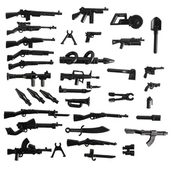 Miejski budulcem policja różne rodzaje broni model broni dzieci DIY gry zabawki