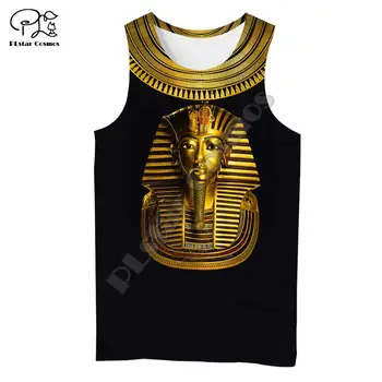 PLstar Cosmos Horus Egyptian God Eye of Pharaoh Egypt Anubis face Symbol 3DPrint unisex letni kamizelka/Koszulka męska damska s-6