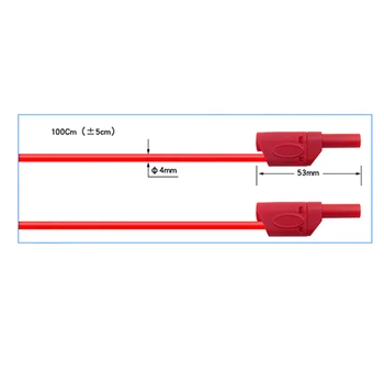 5szt 4mm Banana Plug Cable Lead Test Cable Lead Line szkoleniowa laboratorium przewody do miernika (czerwony/czarny/niebieski/zielony/Y