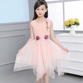 Teen Girls Princess Dress Big Flowers Dress For Kids Party Dress For Girls Summer Costume For Girl 6 8 12 Years Child Clothing