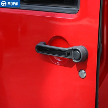 MOPAI ABS Car Exterior Door Grab Handle Cover Trim Decoration naklejki dla Jeep Wrangler 2007 Up Car Styling