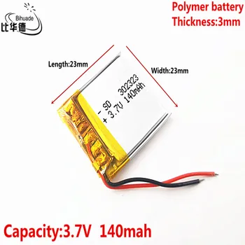 Litrowej energetyczna bateria dobrej jakości 3.7 V bateria litowa 302424 032424 032525 302525 032323 140MAH bateria Bluetooth