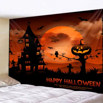 Straszna krwawa dłoń Halloween ścianie gobelin dywan Halloween party ściany podkładki tkaniny do użytku domowego baru Halloween dekoracje DIY