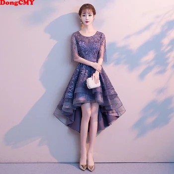 DongCMY Nowy High/Low Junior Bridesmaid Dress Bride Wedding Party Flower Zipper Vestido Sukienka