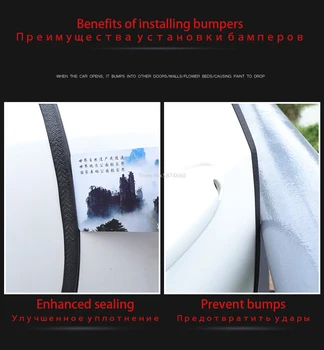 10 m automotive drzwi anty zarysowania ochraniacz pasa auto uszczelnienie straży wykończenie samochodu krawędzi drzwi naklejki dekoracyjne ochraniacz taśma uszczelniająca