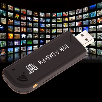 VODOOL TV Tuner Receiver Stick USB2.0 Digital DVB-T SDR+DAB+, FM TV Tuner Receiver Stick RTL2832U+ FC0012