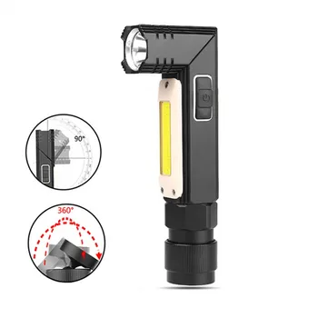 ZHIYU latarka LED Ultra jasne wodoodporny COB Light USB Akumulator latarka ogon Magnes światło do pracy obracanie wbudowanej baterii
