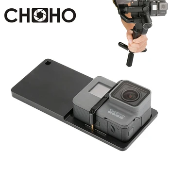 CNC Clip Switch adapter uchwyt aluminiowy zacisk mental Yuntai DJI Osmo2 telefon stabilizator Zhiyun do Gopro 7 6 5 Xiaomi akcesoria