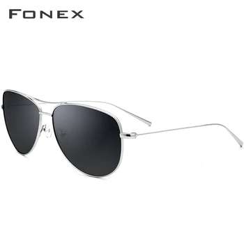 FONEX B tytanowe okulary polaryzacyjne męskie elastyczne, bardzo lekkie okulary dla kobiet z lustrzanym gradient soczewką 3001
