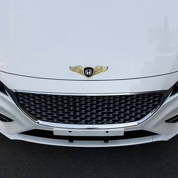 Godło stylizacji samochodów metalowy chromowany ikona naklejki na przedni maska Honda Accord Civic Jade CRV HRV NSX Fit Jazz City Inspire Odyssey