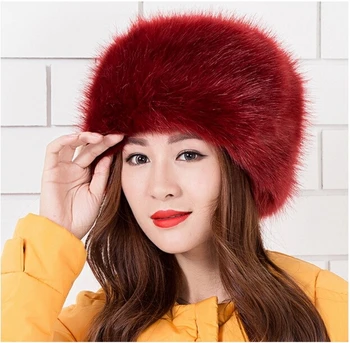 Ładna Rosja sztuczny Lisie futro czapka grube ciepłe zimowe futrzane czapki dla mężczyzn i kobiet dorywczo słuchawki moda futro czapka