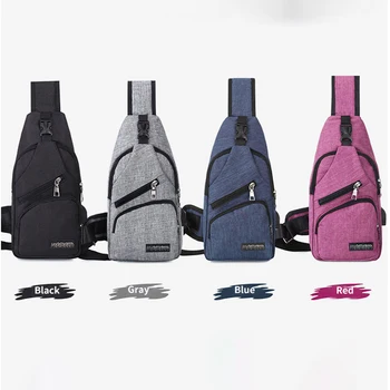 KUBUG Fashion USB Rechargeable Outdoor Chest Bag Riding Chest Pack casual torba na ramię piesza Crossbody Bag