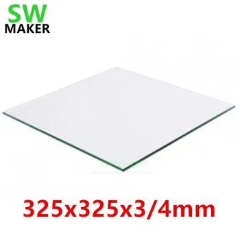 SWMAKER 325x325x3mm szkło borokrzemianowe 325x325x4mm Build Plate Heatbed plate dla Wanhao D9 printer Build Surface Hot Bed