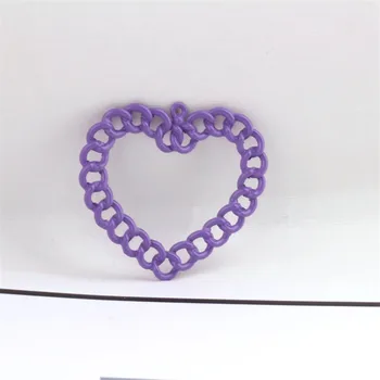 40*45 mm DIY biżuteria wnioski pusty łańcuch piękne serce zawieszenia ozdoba akcesoria emalia stopu kolczyki naszyjnik zawieszki