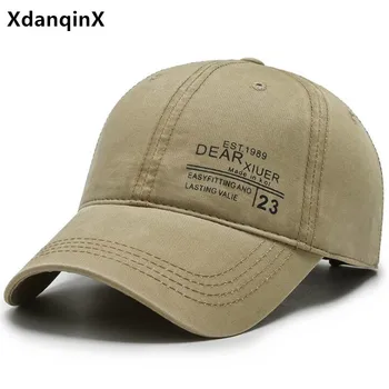 XdanqinX unisex bawełna marek czapka dopasowana czapka z daszkiem czapka gorras snapback kapelusze wypłukane czapki dla mężczyzn kobiet regulowana para kapelusz