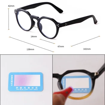 Anty Światło Niebieskie Okrągłe Komputerowe Okulary Mężczyźni Kobiety 2020 Marka Konstrukcja Geometryczna Nit Ramka Przezroczyste Soczewki Vintage Okulary Męskie S390