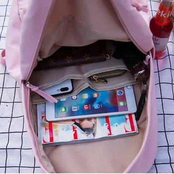 Plecak wypoczynek duży dla dziewczyn nastolatki różowy worek pakiet kobiet student nylon Wodoodporny plecak torby szkolne nastolatek duże 2019