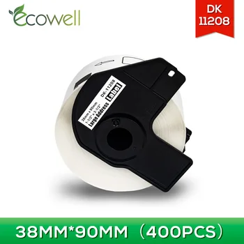 Ecowell kompatybilny z Brother Etykiety DK-11208 DK 11208 DK-1208 biały papier adresowe etykiet QL Label PrinterQL-550 QL-570