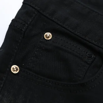 Nowe 2020 Męskie spodnie z nadrukiem w stylu punk gothic malowane bawełna proste nogi fajne jeansy dla młodych