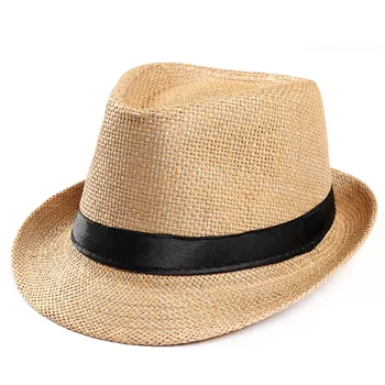 2020 Modne lato słomkowe męskie okulary, kapelusze Fedora Trilby Gangster Czapka Summer Beach Cap Panama kapelusz sombrero podróży Sunhat