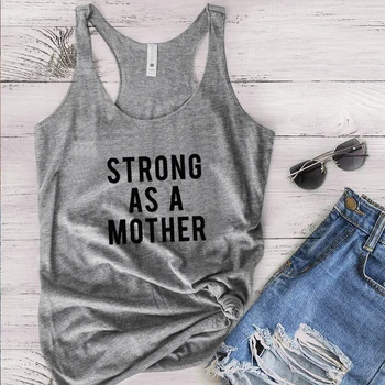 Strong As A Mother Shirt Mom Gift Gothic Graphic Tees Print Tshirts Inspirujące Shirt for Mom Cute Womens Tee Mom