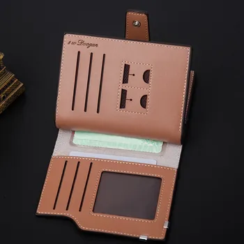 Maison Fabre moda męska kolorem długi skórzany portfel retro styl vintage karty torba portfel dla mężczyzn w 2020