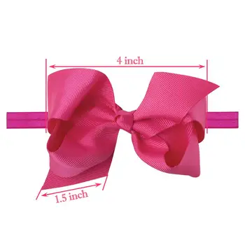 XIMA 4inch Ribbon Bows Hair Bow with Soft Opcje Kids Hair Accessories Hairband 40 szt./lot 25 kolorów
