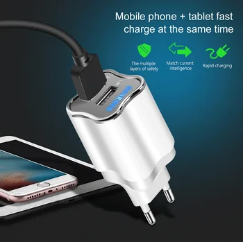 5V2A USB ładowarka EU US adapter fast wall travel charger ładowarka do Samsung S10 iphone xiaomi huawei micro usb kabel 1 m