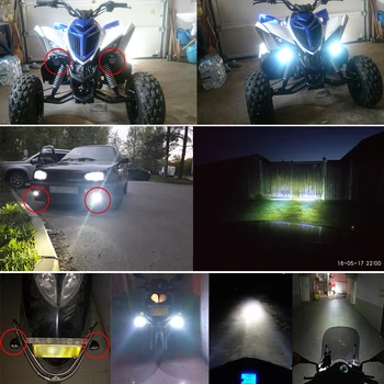 CNSUNNYLIGHT 6SZT Car LED Work Headlight 8W 1000Lm motocykl rower fog DRL Spot Light Spotlight DIY Scooter białe zewnętrzne lampy