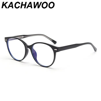 Kachawoo okulary retro mężczyźni przezroczyste czarne okulary optyczne ramki okrągłe kobiety TR90 wysokiej jakości koreański styl oprawki do okularów