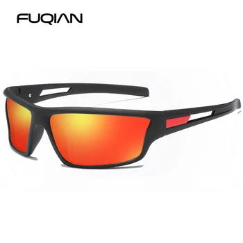 FUQIAN nowy projekt sportowe okulary polaryzacyjne dla mężczyzn i kobiet rocznika plastikowe okulary odkryty UV400 okulary