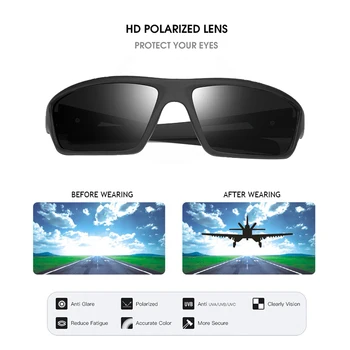 FUQIAN nowy projekt sportowe okulary polaryzacyjne dla mężczyzn i kobiet rocznika plastikowe okulary odkryty UV400 okulary