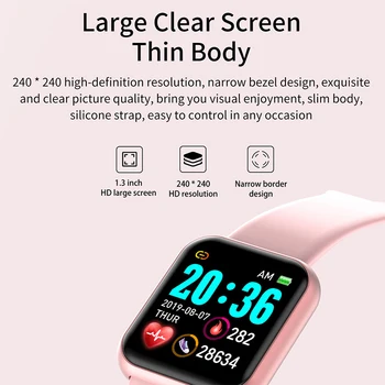 D20 inteligentne bransoletki monitor rytmu serca Relojes Inteligentes Smartband dla IOS Android Pulseira Dropshipping Sleep Tracker Watch