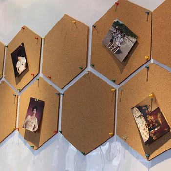 7 szt./op. nowa twórcza miękka ramka tablicy korkowej dekoracji DIY zdjęcia domowe ozdoby do zdjęć, miękka deska hexagonal