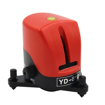 YD-810 360 stopni samopoziomujące krzyż Czerwony poziomu laserowego o długości fali 635 nm 1V1H czerwony 2 Linia 1 punkt mini przenośne narzędzie