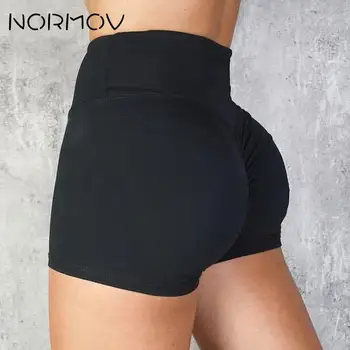 NORMOV Sports Shorts For Women Running Fitness Dresy Workout Athletic Tight Shorts summer beauty Ladies Gym Yoga Szorty Plus Size
