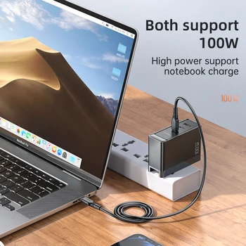MCDODO 100 W GaN 3-portowa ładowarka USB zasilania PD3.0 PPS QC3.0 pasuje do Apple iphone 12 Samsung Note 10+ PD
