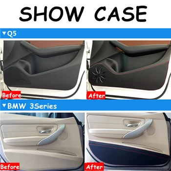 Sinjayer Kwacze skóra samochodowa drzwi anty-kick mat drzwi pokrywa ochronna mata naklejki boczne folia do Lexus NX serii 16-2018