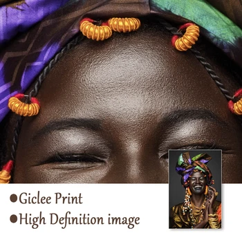 Narodowy styl czarna kobieta płótno Malarstwo na ścianie afrykańska sztuka plakaty i reprodukcje ścienne obrazy do dekoracji salonu