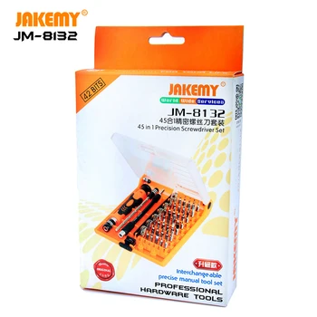 JAKEMY JM-8132 45 IN 1 sprzedaż Hurtowa wysokiej jakości DIY narzędzia ręczne magnetyczny wkrętak precyzyjny zestaw do telefonu komórkowego, laptopa podkładka pod mysz