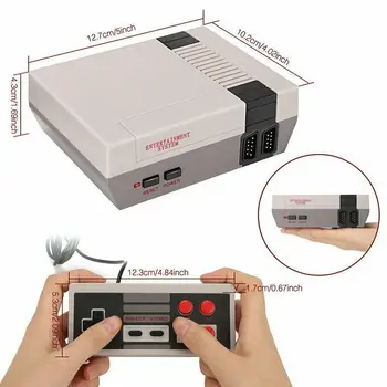 Klasyczna retro konsola w stylu NES z dwoma elementami sterowania telewizorem i 600 klasyczne zręcznościowe: super Mario, Street Fighter